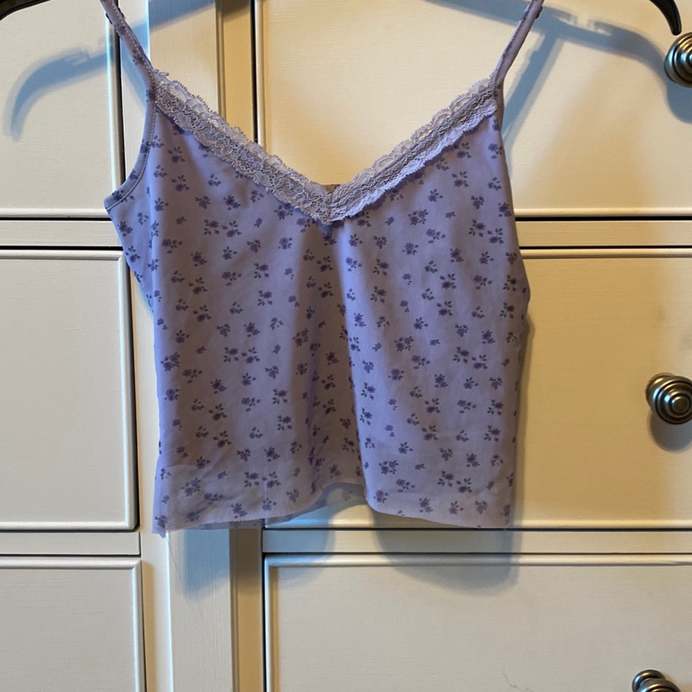 floral lace purple tank top from hollister
